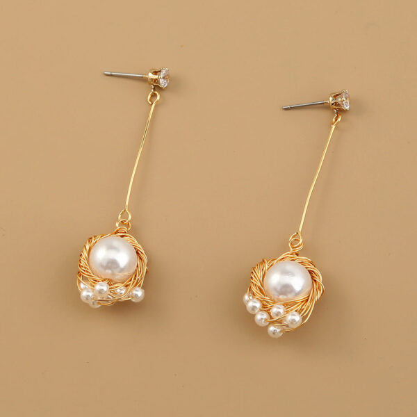 925 Silver Needle Baroque Pearl Exquisite Earrings Ladies Wholesale