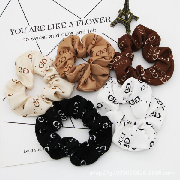 Alphabet Hair Scrunchies Curly Accessories Women 5PCS/Set Wholesale