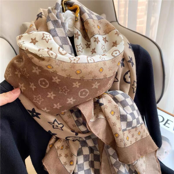 Women's Romantic Sweet Star Imitation Cashmere Printing Braid Scarf - Image 8